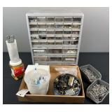 Parts Organizer With Contents  Nuts  Bolts  Washers And Miscellaneous