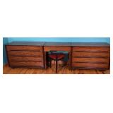 Drexel Vanity And Matching Dressers Set With Stool