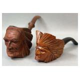 Butz Choquin Indian Chief Head And Indian Chief Head Unbranded Smoking Pipes