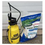 2 Gallon Yard Sprayer And Bag Of Scott