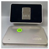 Zippo Lighter With Box Initialed DKB