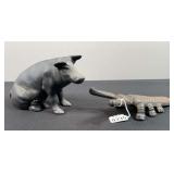 Cast Iron Pig Bank & Boot Puller