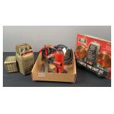 Magnetic Tow Light Kit  Bottle Jack  Booster Cables  Flares.