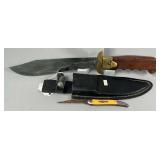 Extra Large Pocket Knife with Sheath & Pocket Knife