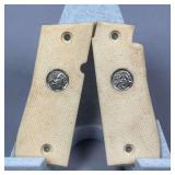 Colt White Hard Rubber Checkered Grips