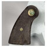 Wooden Checkered Colt Revolver Grips