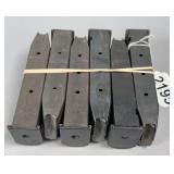 (6) Metal 9mm Magazines