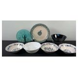 Amethyst Mixing Bowl & Assorted Bowls and Serving Trays