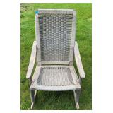 Woven Back Outdoor Rocking Chair