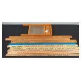 Wapakoneta, Botkins, & Local Advertising Yard Sticks & Washboard