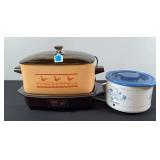 Vintage West Bend Slowcooker & 1 Qt. Crockett