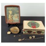 Hersheys Cocoa Tray, Oreo Tin, Cuff Links, & Misc Collectibles
