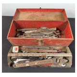 Metal Tool Box with Tools