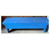 Blue Wooden Bench