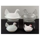 (4) Nesting Hens