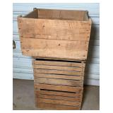 (3) Vintage Wooden Crates