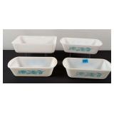 MCM Blue Thistle Baking Dishes