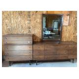 MCM Dresser & Mirrored Dresser
