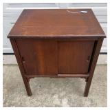 Vintage Wooden Record Cabinet