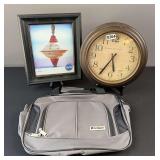 Clock, Picture Frame and Bag