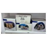 Snow Village Treasure Garage, Bank & Trust, Creamery, & Tree Lot Accessory