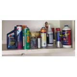 Cabinet Contents; Brake Cleaner, WD-40, & Misc