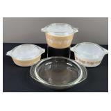 Pyrex Sandalwood Casseroles & Lids