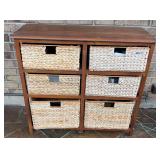 6 Basket Patio Storage Unit
