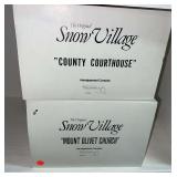 Snow Village County Courthouse & Mount Olivet Church