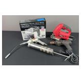 Electric Metal Shear, Jigsaw, Drill, & Grease Gun