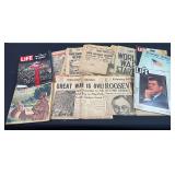 WWII Newspapers & Vintage Historical Magazines