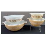 Vintage Pyrex Sandalwood Mixing Bowl Set