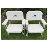 Pair of Padded Folding Boat Chairs