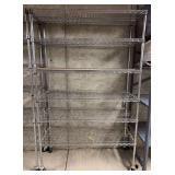 NSF Heavy Duty Wire Rolling Shelving Unit
