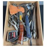 Estwing Hammer, Estwing Hatchet, Vise Grips, & Adjustable Wrench