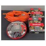 Pair of Kwikset Door Knob & Lock Sets, Extension Cord, & Jumper Cables