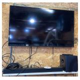 Vizio 50” TV with Speakers & DVD/VHS Player