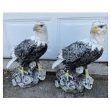 Pair of Bald Eagle Statues