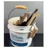 Bucket of Hammers & Concrete Tools