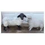 Pair of Sheep Statues