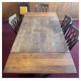 Wooden Dining Table & (4) Chairs
