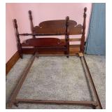 Full Size Wooden Bed Frame & Dresser