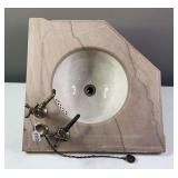 Marble Top Vintage Corner Sink