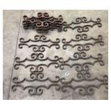 (13) Cast Iron Ornamental Scroll Castings