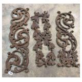 Cast Iron Architectural Panel/Railing Inserts (3)
