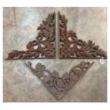 (3) Cast Iron Decorative Corner Pieces