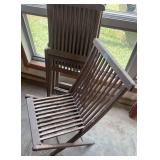 Wooden Slat Folding Chairs