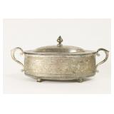 Oval Footed Silver Box w/ Lid