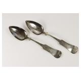 Pair Of Coin Silver Table Spoons By Wilson McGrew