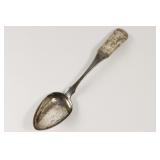 1840s Samuel Kirk Coin Silver Table Spoon